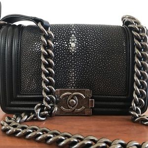 CHANEL Stingrey mini boy bag